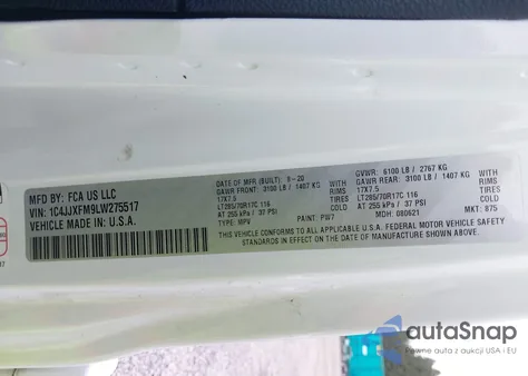 2020 Jeep Wrangler Unlimited Rubicon 4X4 from USA, damaged, VIN 1C4JJXFM9LW275517